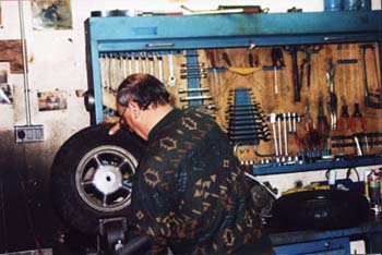 Mounting of tyres, shocks...